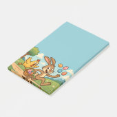 Post-it® Caricature de Pâques drôle | Le lapin vole les oeu (Incliné)