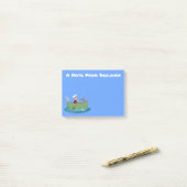 Post-it® Caricature de voilier et de canot à rames garçon m (Sur un bureau)