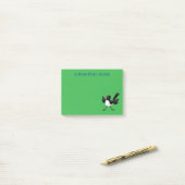 Post-it® Caricature de Willie Wagtail australienne personna (Sur un bureau)