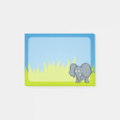 Post-it® Caricature d'éléphant gris (Devant)