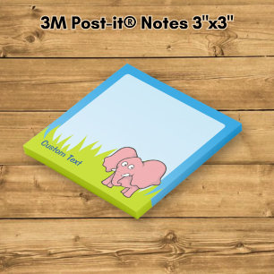 Post-it® Caricature d'éléphant rose