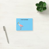 Post-it® Caricature d'oiseau de spatule de rose (Bureau)