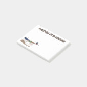 Post-it® Caricature d'oiseau du désert drôlement amusante (Incliné)