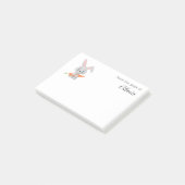 Post-it® Caricature drôle lapin mignon lapin carotte (Incliné)