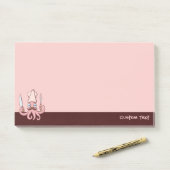 Post-it® Caricature du chef calmar (Sur un bureau)