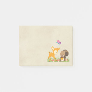 Post-it® Caricature en bois mignon
