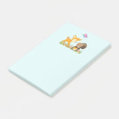 Post-it® Caricature en bois mignon (Incliné)
