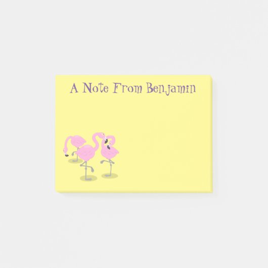 Post-it® Caricature en trio flamand rose mou (Devant)