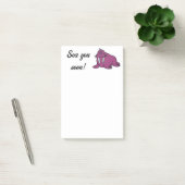 Post-it® Caricature mignonne de Walrus mauve, nature océani (Bureau)