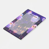 Post-it® Caricature mignonne Halloween Fantômes de vol de m (Incliné)