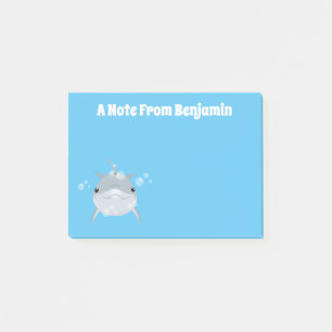 Post-it® Caricature pour dauphin kawaii joyeux