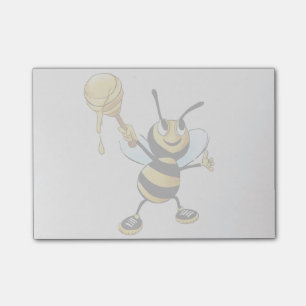 Post-it® Caricature souriante Honey Bee Holding Dipper