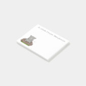 Post-it® Caricature vert de rhinocéros mignon (Incliné)