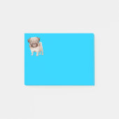 Post-it® Carlin Chien à chiots - Caricatures en bleu (Devant)