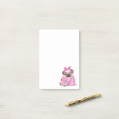 Post-it® Carlin mignon (Sur un bureau)
