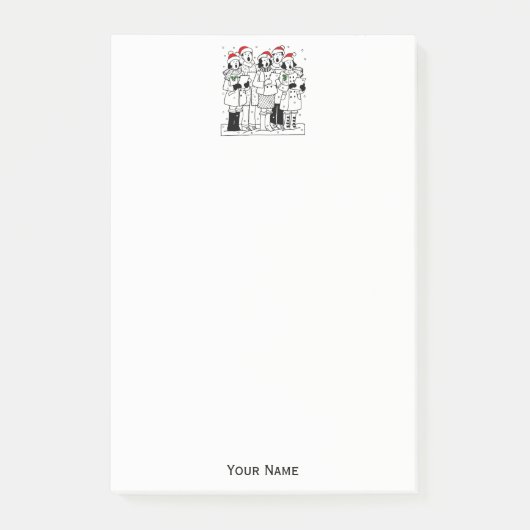 Post-it® Caroleurs de Noël avec Noël de neige (Devant)