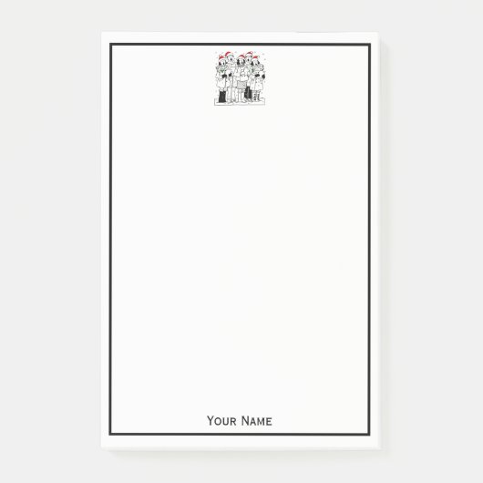 Post-it® Caroleurs de Noël avec Noël de neige (Devant)