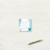 Post-it® Carré mignon Doodon Cartoon Notes (Sur un bureau)