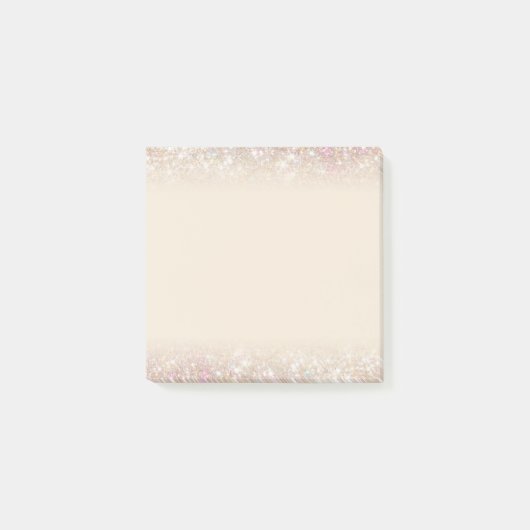Post-it® Carré moderne Pastel Sparkling Gold Silver Ombre (Devant)