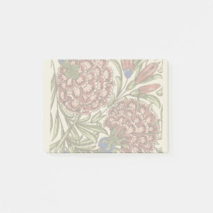 Post-it® Carreau de fleur d'œillet Art antique rustique De