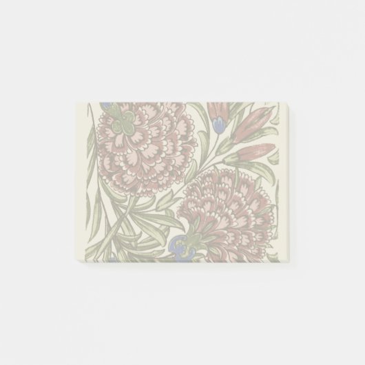 Post-it® Carreau de fleur d'œillet Art antique rustique De (Devant)