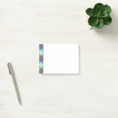 Post-it® Carreaux de Style Argyle Bleu Violet et Vert (Bureau)