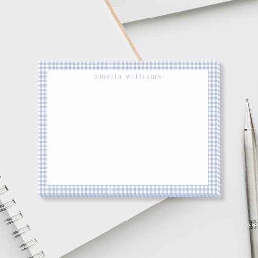 Post-it® Carreaux Gingham Bleu Clair