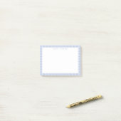 Post-it® Carreaux Gingham Bleu Clair (Sur un bureau)