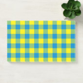 Post-it® Carreaux Vichy Bleu Jaune Vert (Bureau)
