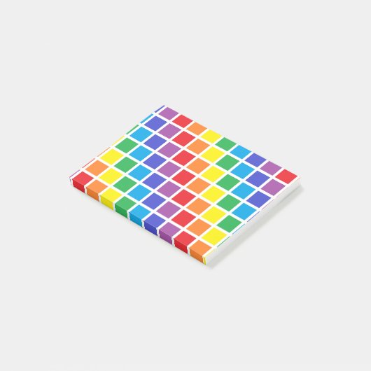 Post-it® Carrés d'arc-en-ciel (Incliné)