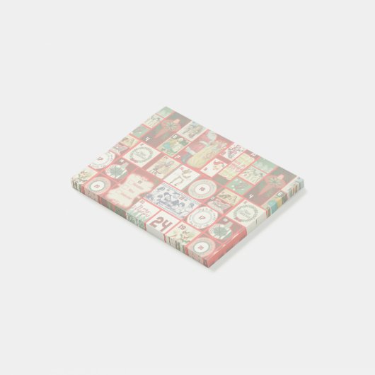 Post-it® Carrés de l'illustration de Noël (Incliné)