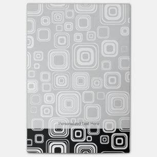 Post-it® carrés rétros noirs et blancs