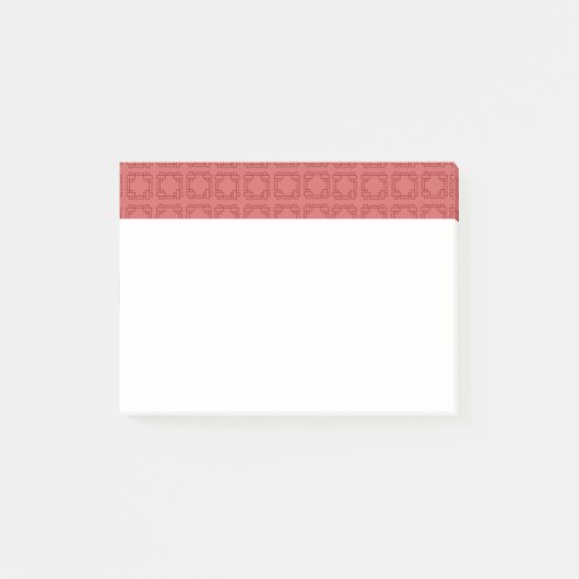 Post-it® Carrés rouges Art déco (Devant)