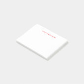 Post-it® Carte à collage à note personnalisable en rouge (Incliné)