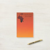 Post-it® Carte africaine de safari - notes de Courrier-it® (Sur un bureau)