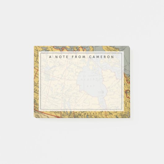 Post-it® Carte antique du Canada (Devant)