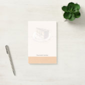 Post-it® Carte avec le gâteau peint d'aquarelle (Bureau)