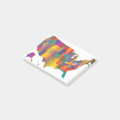 Post-it® Carte colorée de l'Amérique (Incliné)