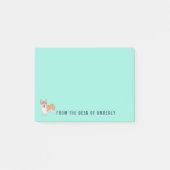 Post-it® Carte Corgi Chien vert (Devant)