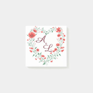 Post-it® Carte d'amour de fleur de pavot