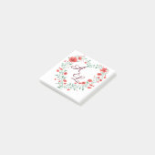 Post-it® Carte d'amour de fleur de pavot (Incliné)