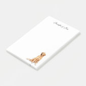 Post-it® Carte d'aquarelle Golden Retriever (Incliné)