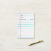 Post-it® Carte de bibliothèque Post-It (Sur un bureau)