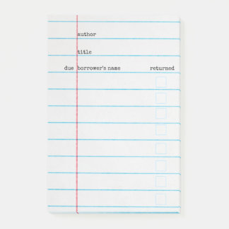 Post-it® Carte de bibliothèque Post-It