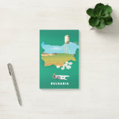 Post-it® carte de Bulgarie impression voyage (Bureau)