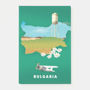 Post-it® carte de Bulgarie impression voyage