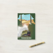 Post-it® carte de chemin de fer du Yorkshire impression de (Sur un bureau)