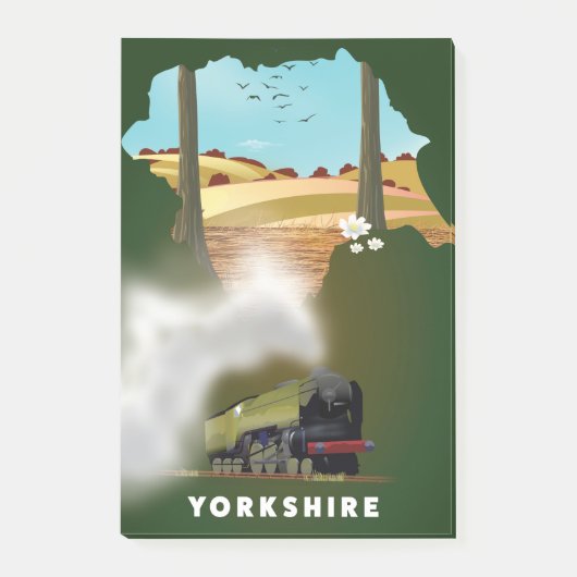 Post-it® carte de chemin de fer du Yorkshire impression de (Devant)
