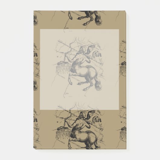 Post-it® Carte de la constellation Sagittarius par Hevelius (Devant)