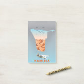 Post-it® Carte de Namibie (Sur un bureau)